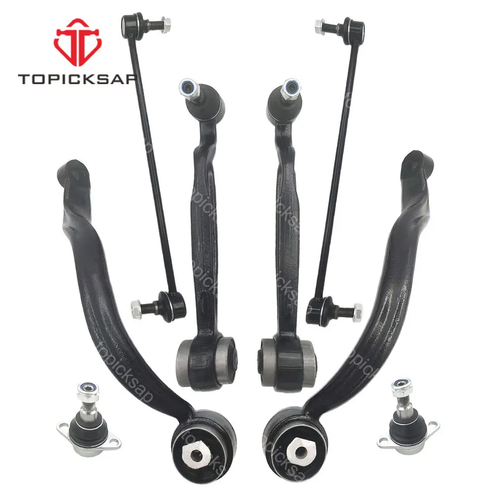 TOPICKSAP Kit de 8 Peças de Braço de Controle Superior e Inferior, Junta Esférica e Barra Estabilizadora para Land Rover Range Rover 3 L322 2003 - 2012 4WD AWD