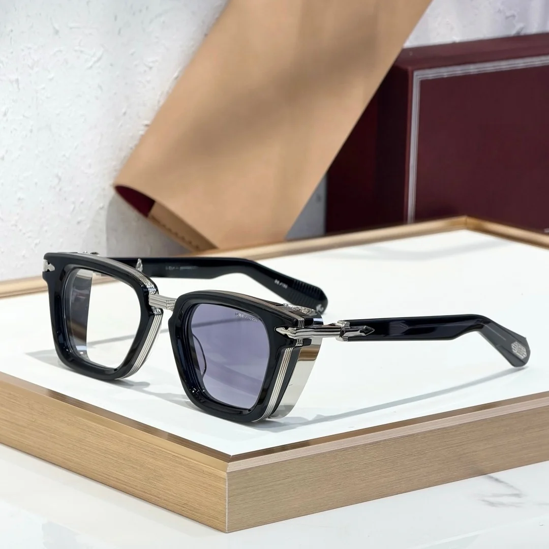 JM BORODINO 52-21 Gafas de Sol de Alta Calidad para Hombre y Mujer, Moda, Lujo, Acetato, Titanio, UV400, Montura de Diseño