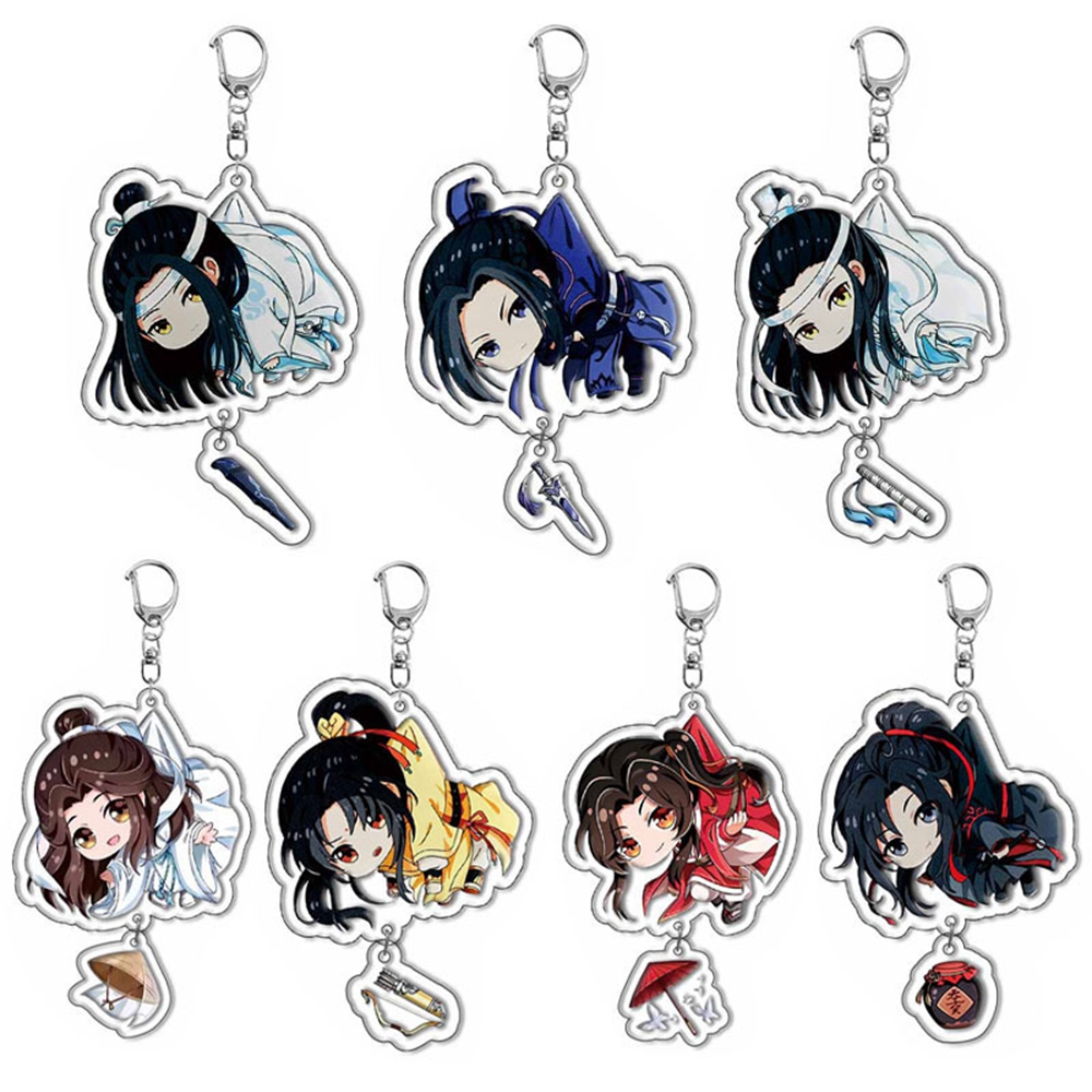 Anime Tian Guan Ci Fu Keychain Man Heaven Officials Blessing Doll Bag Pendant Jewelry Key Holder Desk Display Fans Gift Orname