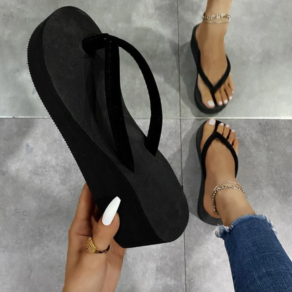 Zapatillas Zapatos De verano para Mujer, sandalias con cuña, Zapatillas De casa para playa, chanclas para Mujer, zapatillas De espuma viscoelástica, Zapatos De Mujer