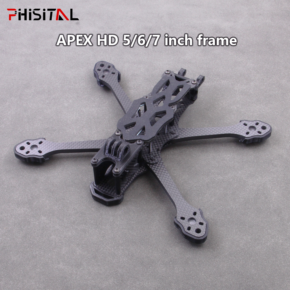 APEX HD Carbon Fiber FPV Frame Freestyle 5/6/7 inch Racing Drone parts for 19/20mm camera | DJI air unit/VISTA VTX kit/analog