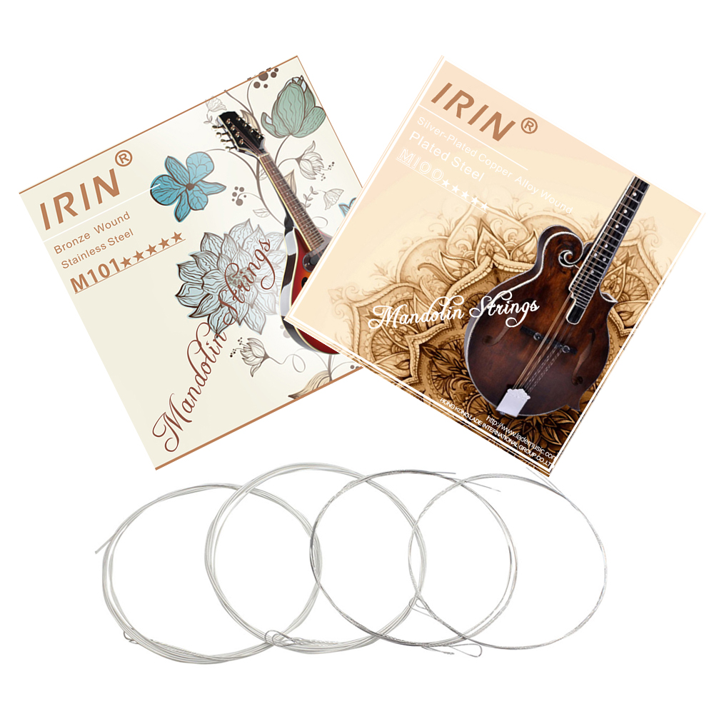 IRIN Mandoline Saiten Versilbert Edelstahl Kupfer Legierung Wunde Saite Mandoline Saiten Set Gitarre Saiten Zubehör