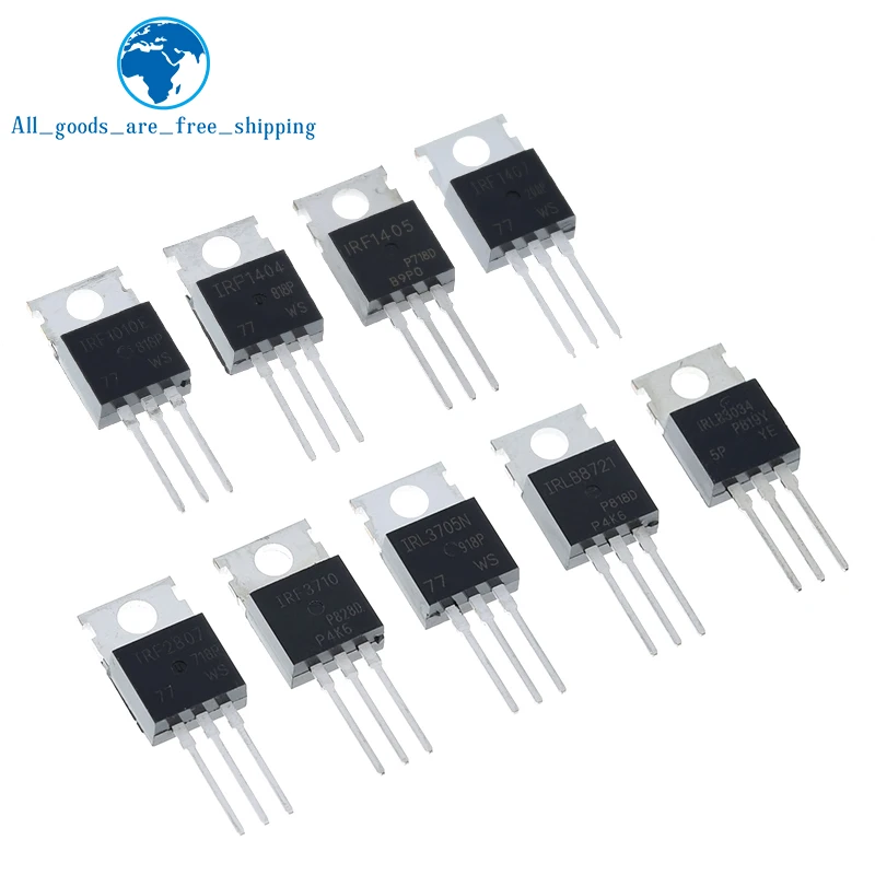 TZT 10 шт. IRF1010 IRF1404 IRF1405 IRF1407 IRF2807 IRF3710 IRFL3705 IRLB8721 IRLB3034 для модуля питания
