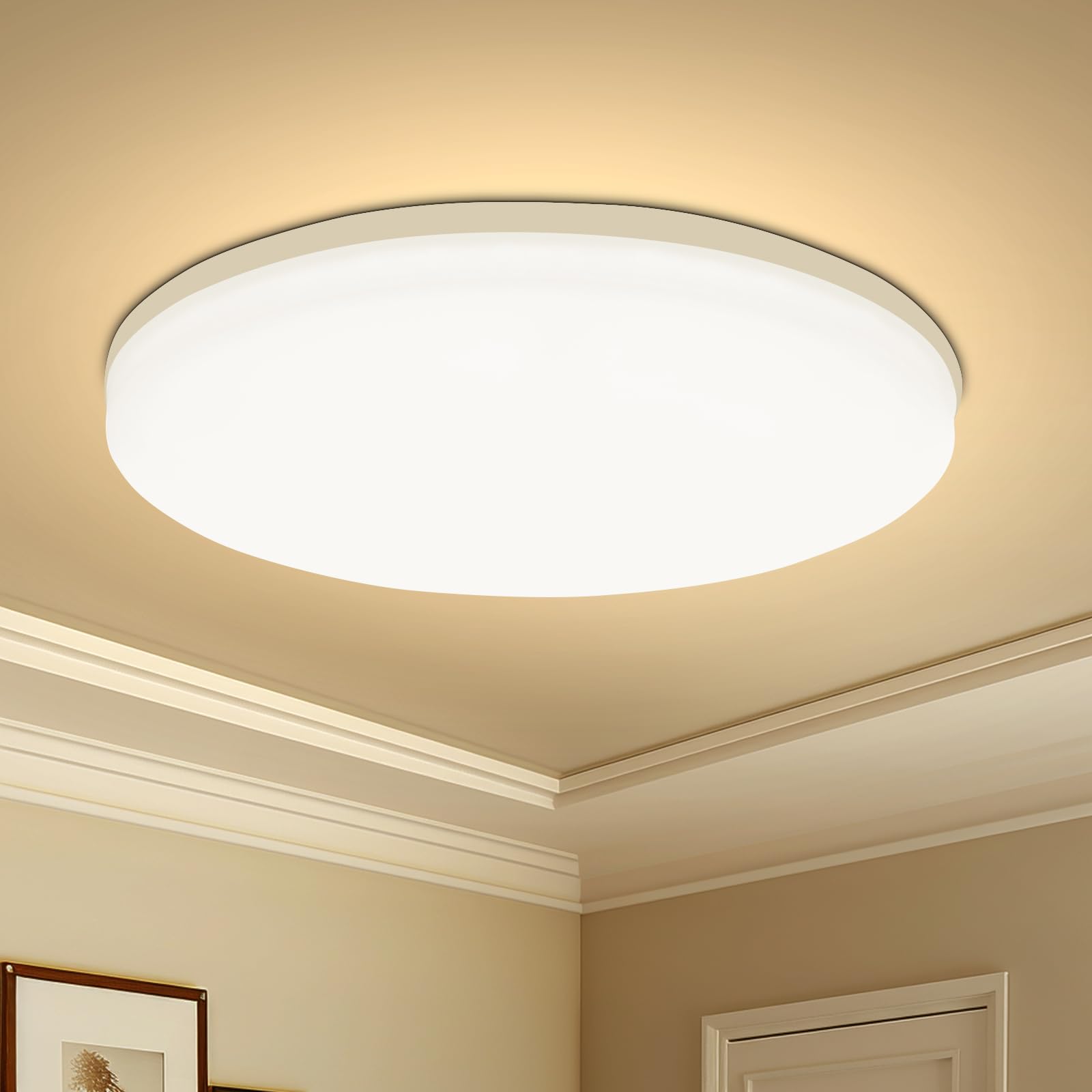 Moderne LED-Deckenleuchte für den Haushalt, energiesparende Schlafzimmerlampe, rund, geeignet für Wohnzimmer- und Schlafzimmerbereich, LED-Innenleuchte