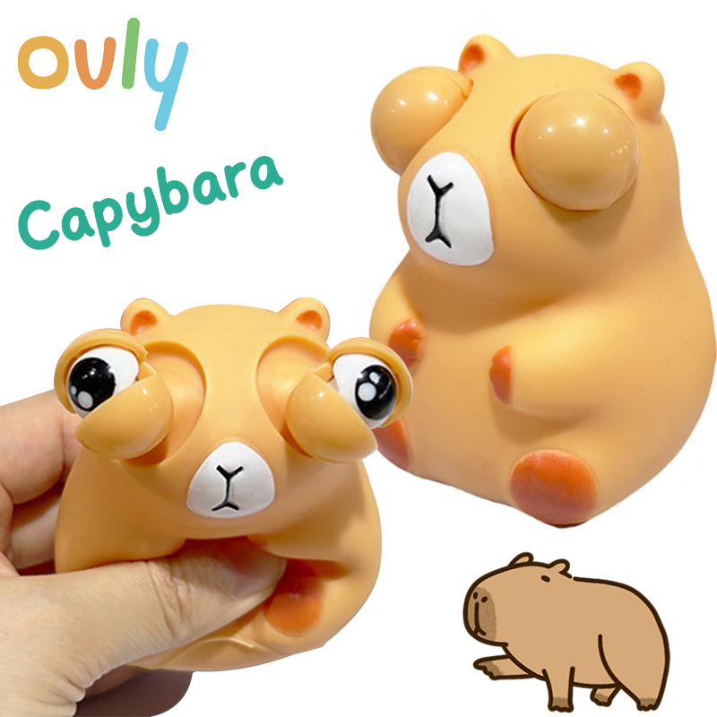 Ovly Squishy игрушка для снятия стресса Pop Eyes Capybara игрушка для снятия тревоги милые кавайные животные игрушки для снятия стресса детский подарок