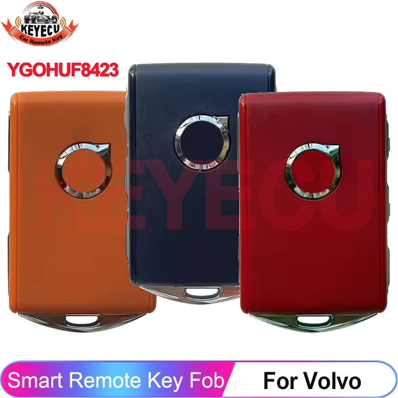 Оригинальный смарт-ключ KEYECU YGOHUF8423 без ключа (OEM) для Volvo S90, S60, S40, XC60, XC90 2016-2020 годов, 433 МГц, чип 8A