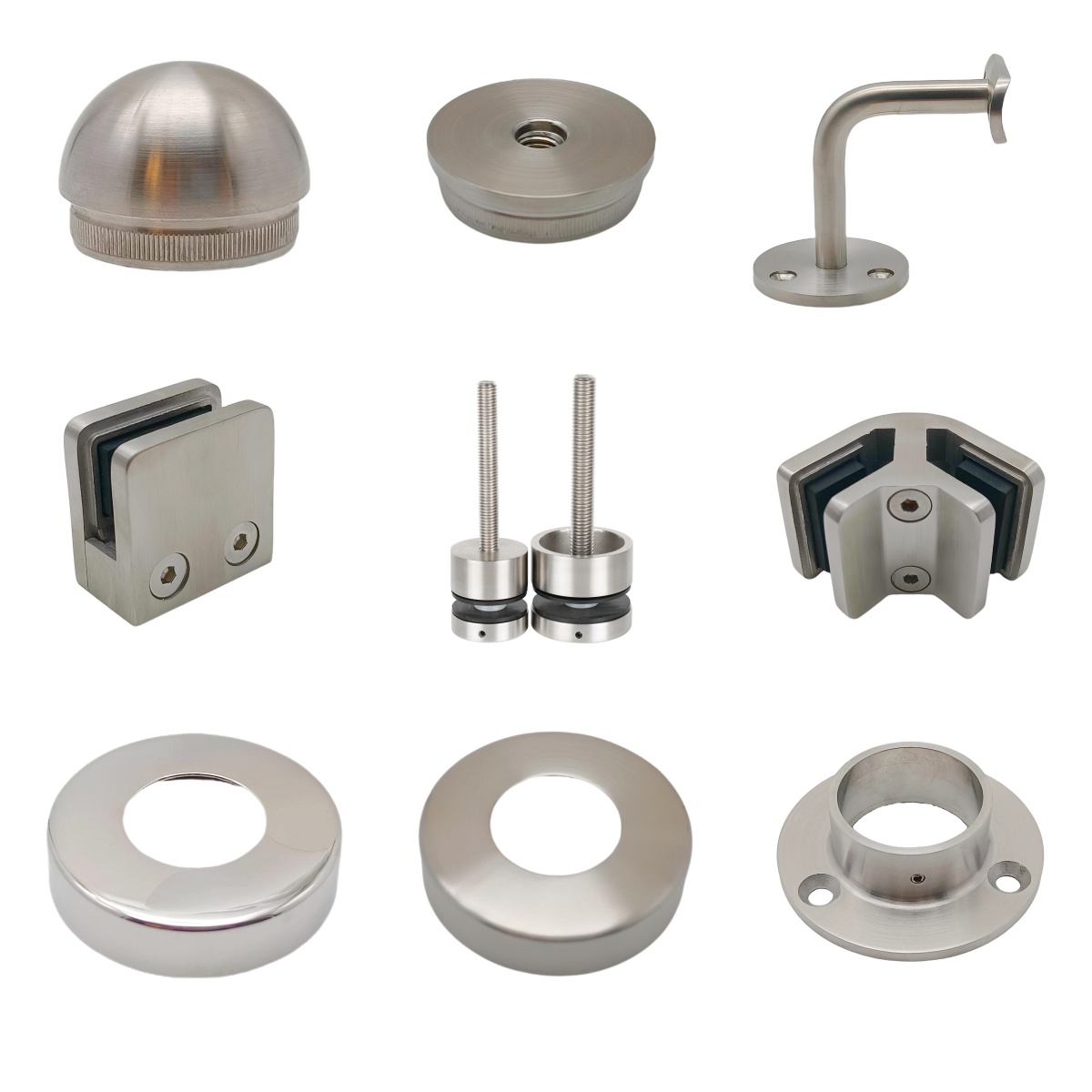 Highco-Cast 304 Stal Nierdzewna 42,4 mm i 48,3 mm Poręcz Schodowa Akcesoria do Balustrad Schodowych Balustrada Szklana Balkonowa
