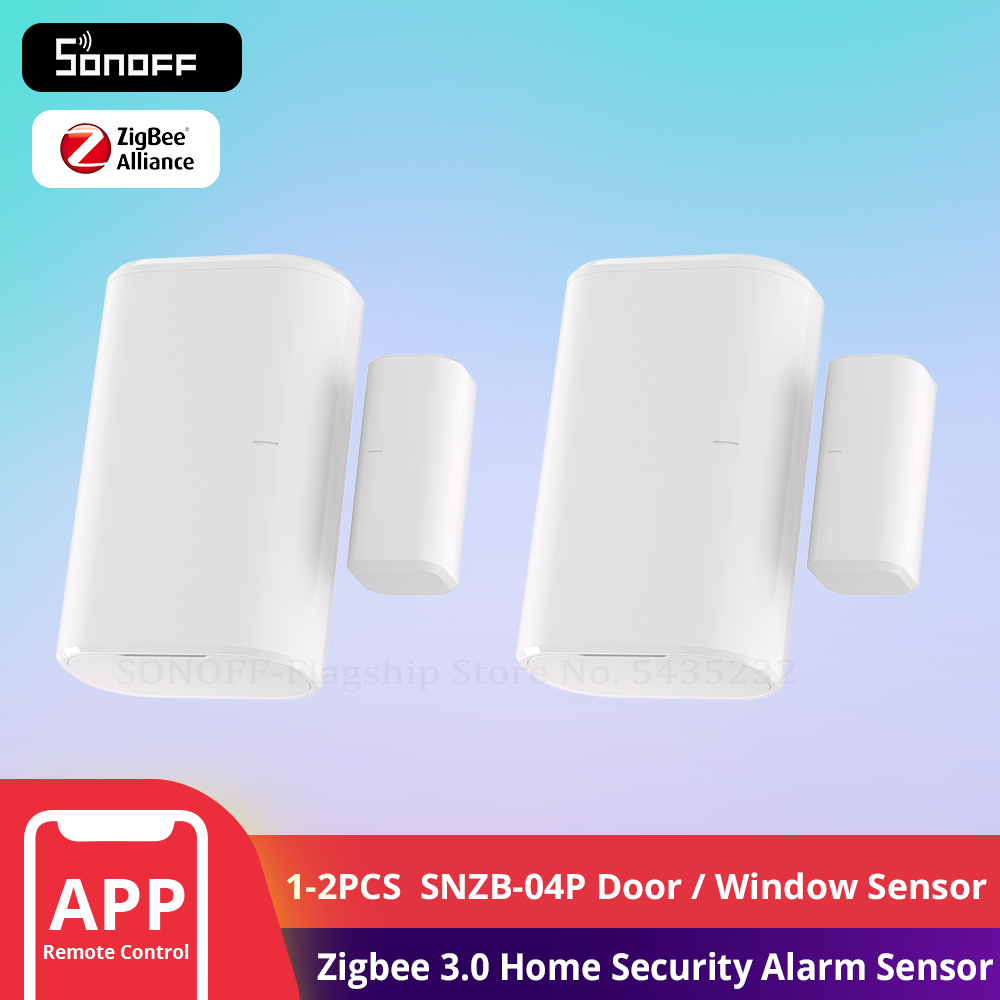 1/2 шт. SONOFF SNZB-04P Zigbee датчик двери, окна, датчик домашней охранной сигнализации, локальная умная сцена, работает с Alexa Google Home ZHA