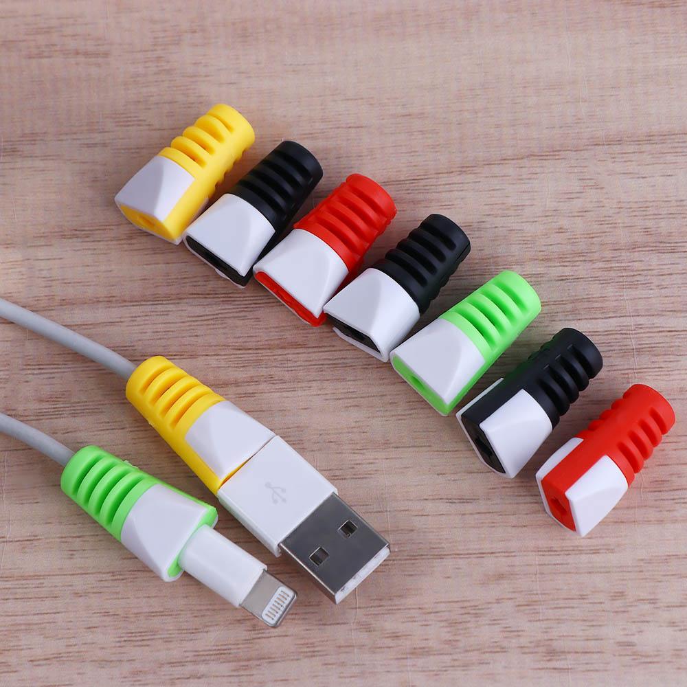 10 Uds Protector de Cable colorido duradero Cable de carga USB funda protectora Protector de Cable accesorios de línea de datos