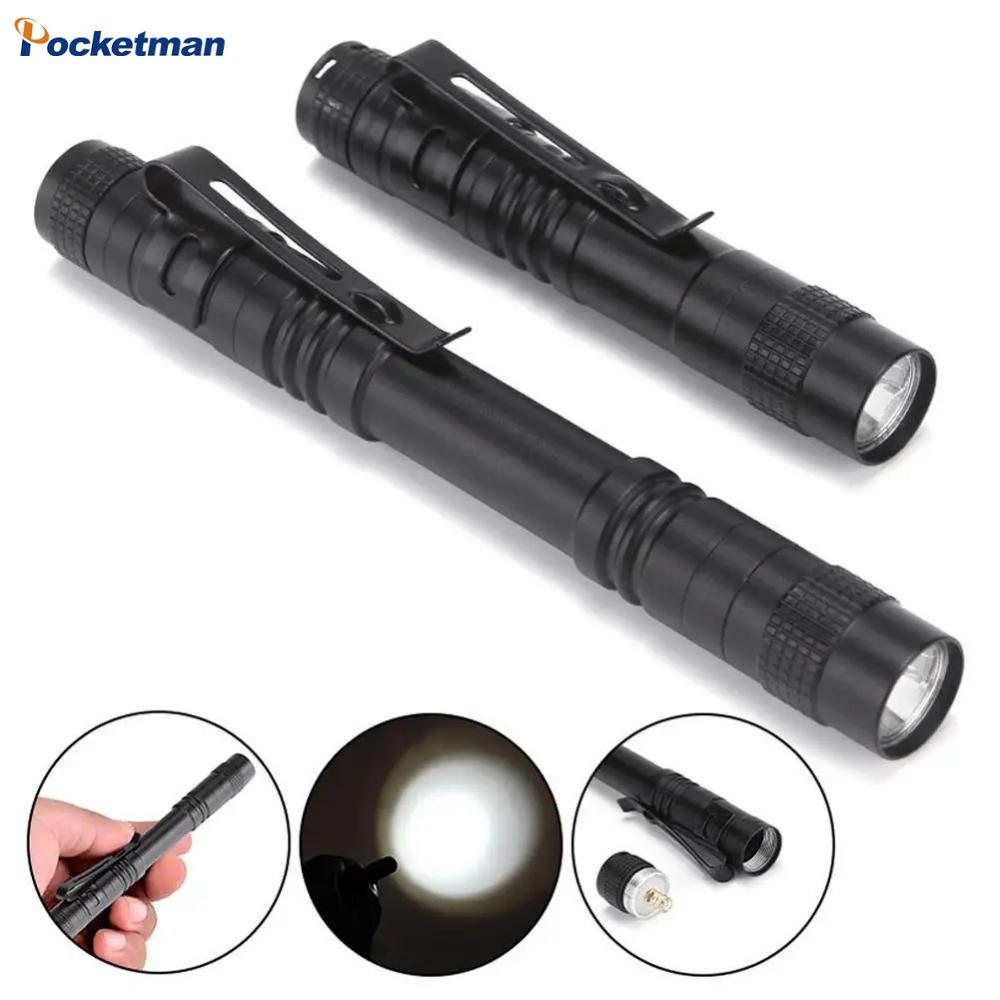 Mini LED Pen Lamp Strong Light Flashlight Portable Small Torch Aluminum Alloy Waterproofing Lamp Outdoor Night Lighting Lantern