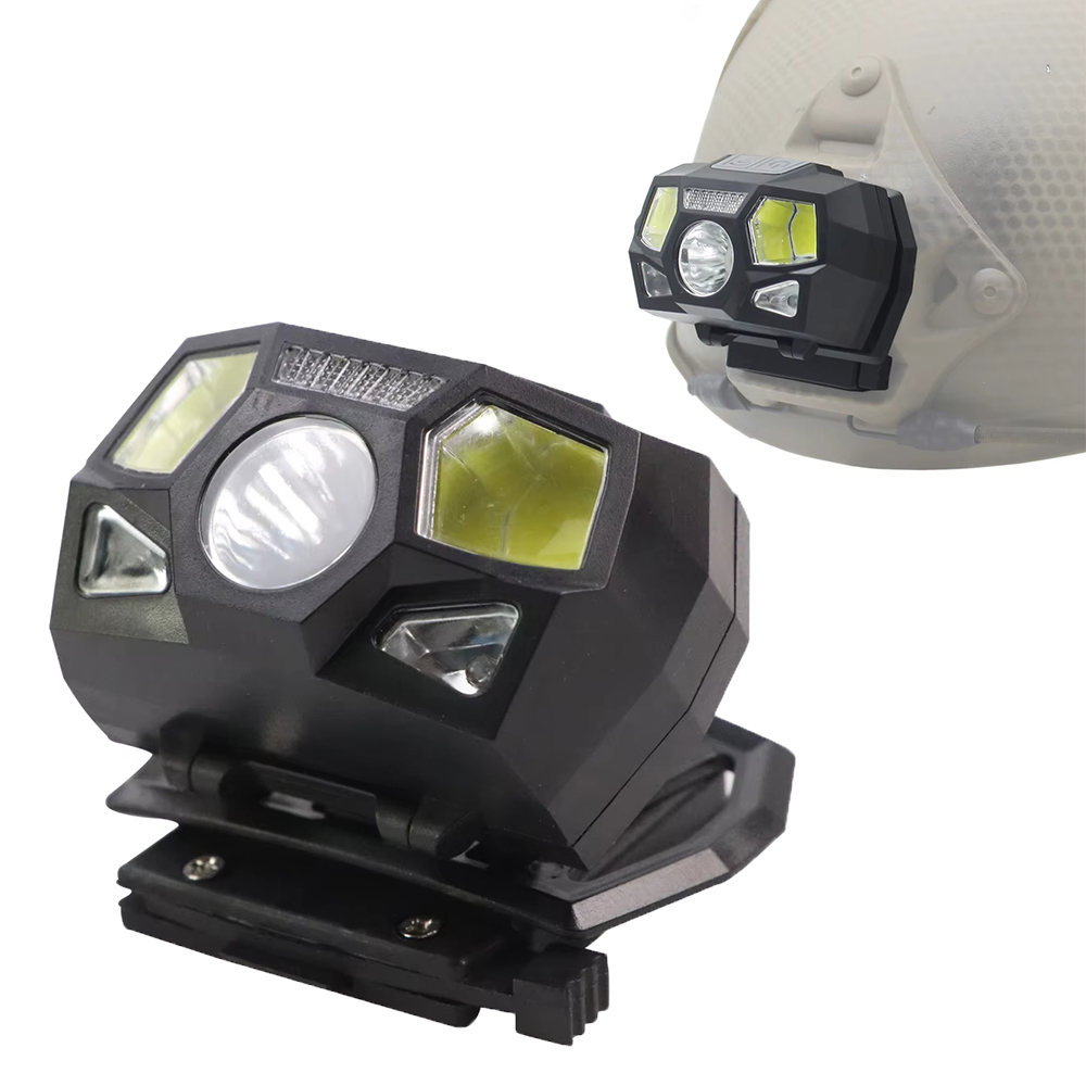 BOOIU Тактический FAST MICH Фонарь для шлема NVG Установленная сигнальная лампа Сенсорный налобный фонарь Зарядка через USB Водонепроницаемая фара для охоты и рыбалки