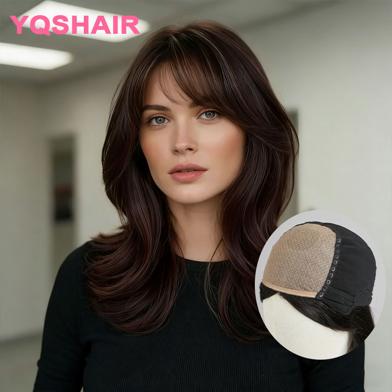 Parrucca 5x5 in Seta con Top in Pizzo Completo, Capelli Umani Pre-Piumati, Vergini, Lisci o con Onde Morbide, Frontale in Pizzo, per Donna, Pronta da Indossare, Senza Colla