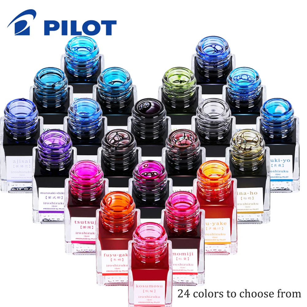 2025 новый цвет, оригинальные чернила PILOT iroshizuku Bokusui, окраски, чернила натурального цвета, 15 мл, 24 цвета