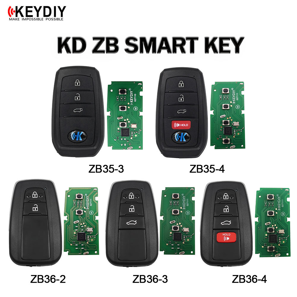 KEYDIY KD ZB35-3/4 ZB36-2/3/4 スマートキー ZB シリーズ複数のリモコン KD-X2 KD-MAX プログラマー交換用トヨタ車のキー