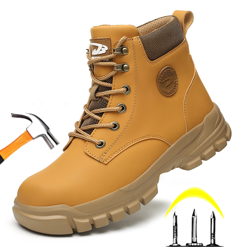 Chaussures de sécurité chaussures de travail bout en acier hommes bottes de travail de protection contre la perforation bottes de protection Anti-écrasement sécurité indestructible légère
