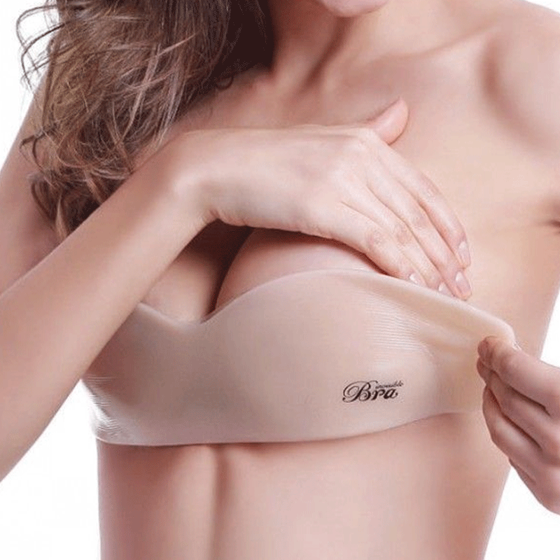 Invisible Backless Self Adhesive Bra Strapless Nipple Cover Reusable Push Up Sticky Sexy Insole Bra Pad Wedding Women Underwear