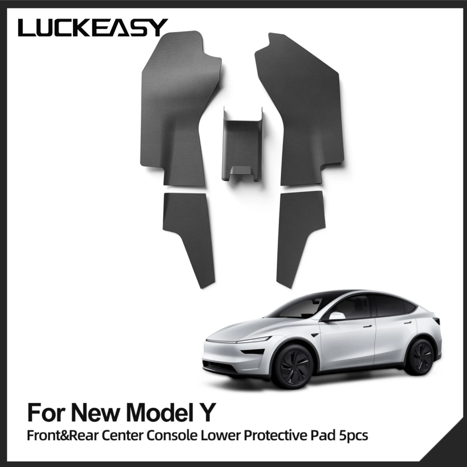 LUCKEASY для Tesla Model Y Launch 2025 2026 Juniper, защитная накладка от грязи, боковая противоударная накладка центрального управления, аксессуары из ТПЭ