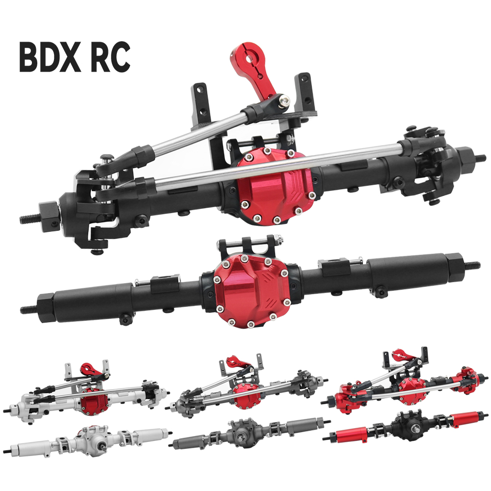 SCX10 II Zestaw przedniej osi tylnej osi ze stopu aluminium CNC 30T/8T dla 1/10 RC Crawler Axial AR44 90047 90046 AX90060 Zestaw budowlany Upgrade