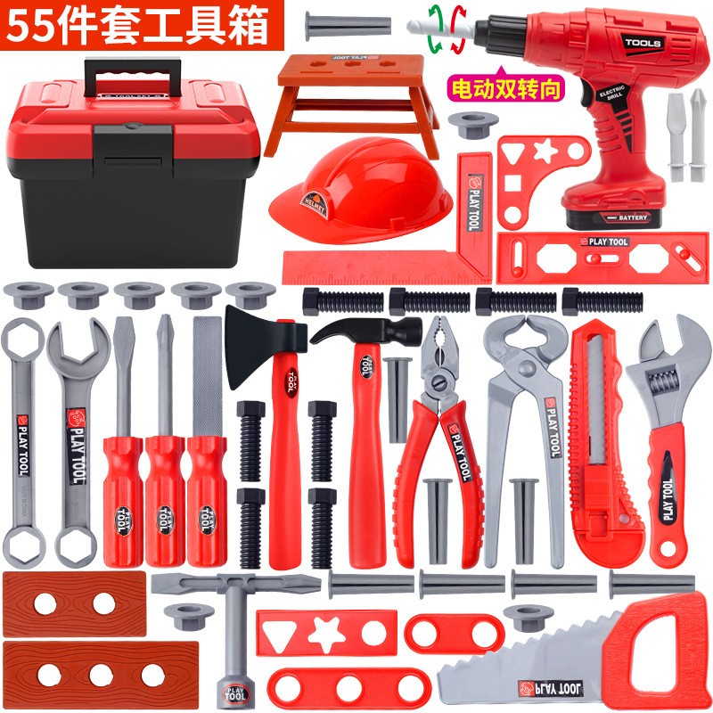 Simulação Manutenção Tools for Children, Engineer Toolbox, Pretend Toy, Furadeira Elétrica, Chave de Fenda Tool Kit, Play Box Set for Kids