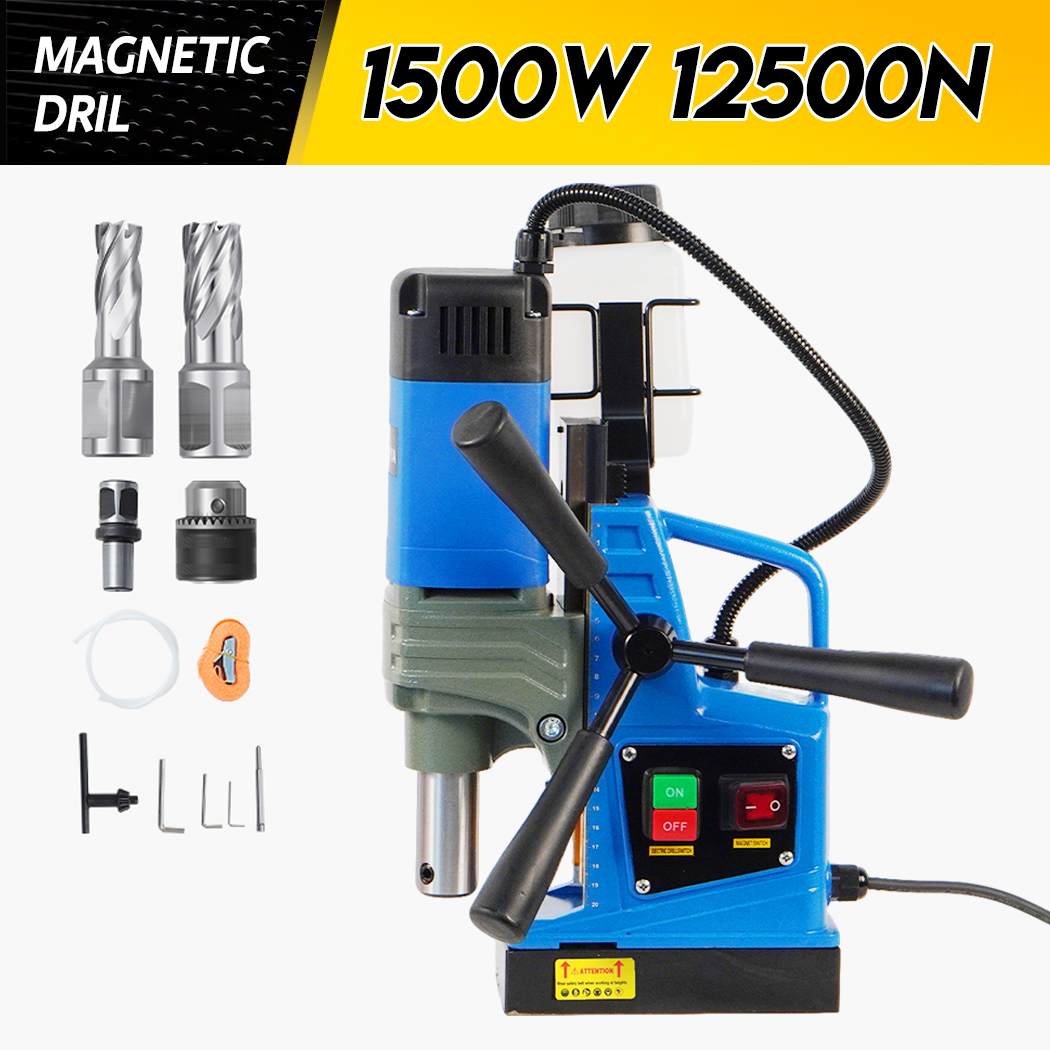 Магнитная дрель PORIYA 1450W 12500N Портативный сверлильный станок 850 об/мин
