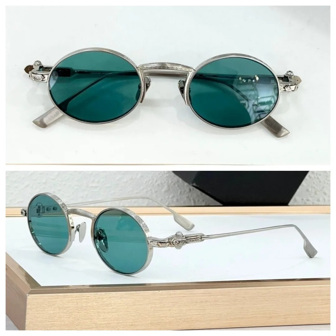 Okulary przeciwsłoneczne 2026 New HONEY DIPPED, małe, tytanowe, okrągłe, UV400, ręcznie robione, retro, modne, unisex, z etui.