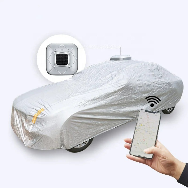 ร่มกันแดดรถยนต์แบบใหม่ล่าสุด พร้อมระบบควบคุมระยะไกลอัตโนมัติด้วย GPS พลังงานแสงอาทิตย์ สำหรับใช้ภายนอกอาคาร