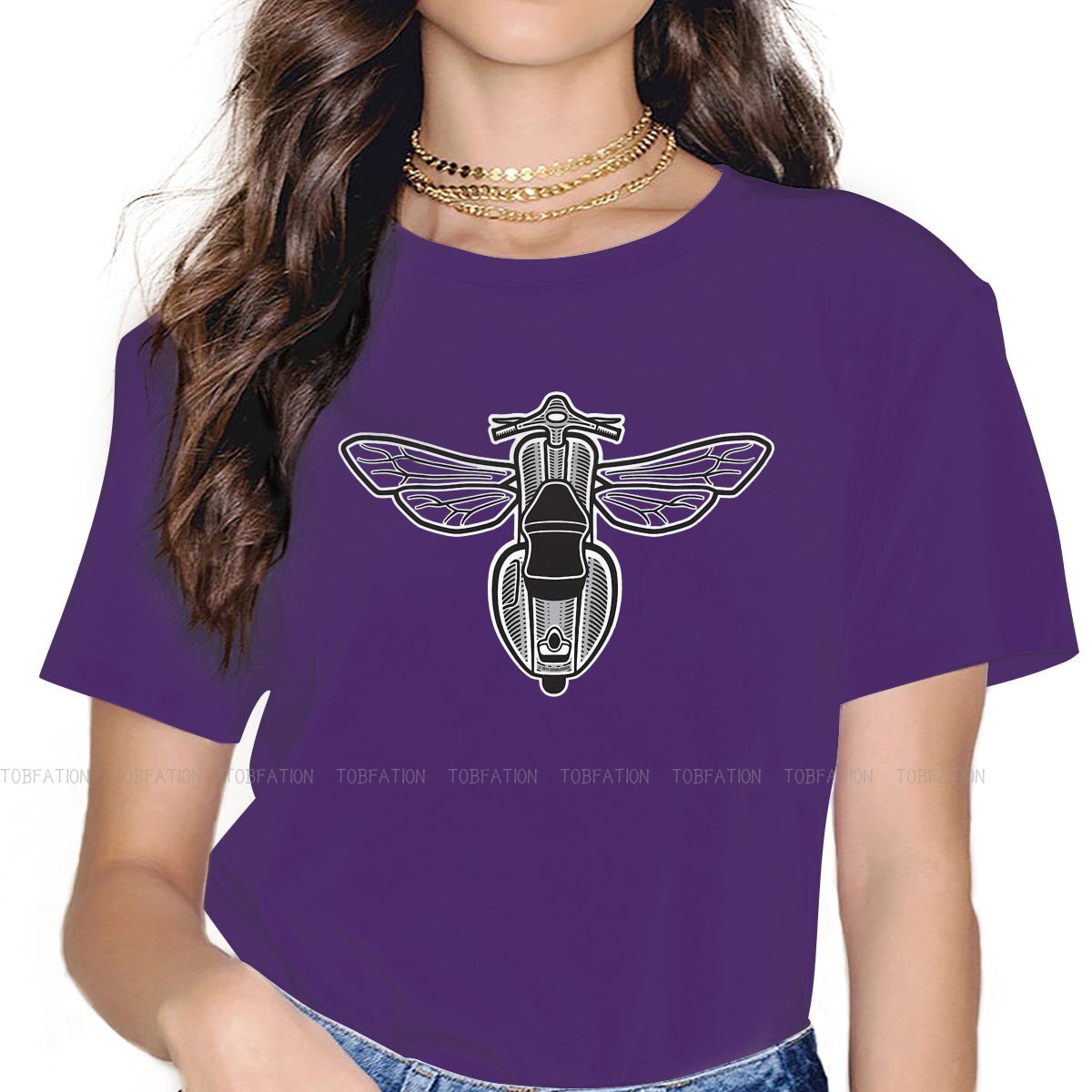 Camiseta informal doble buena Vespa, estilo Popular de herramientas de transporte, ropa de calle informal, camiseta especial para niña