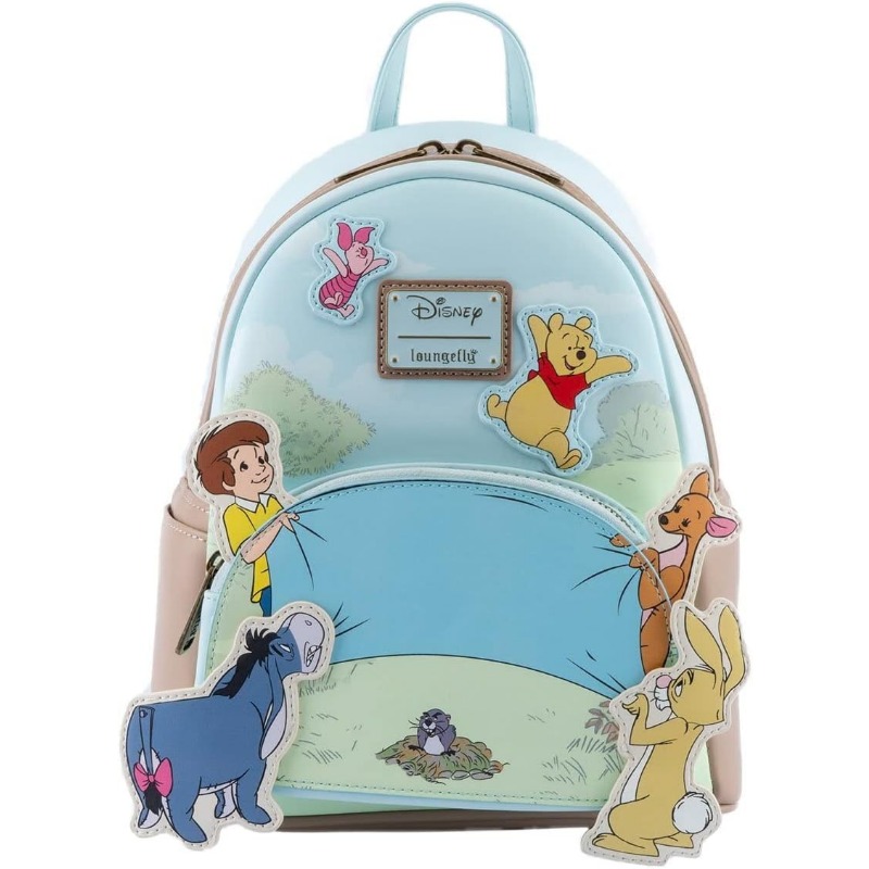 Loungefly Disney Winnie the Poof 95th Anniversay Celebration Toss Womens Double Strap Shoulder Bag Purse