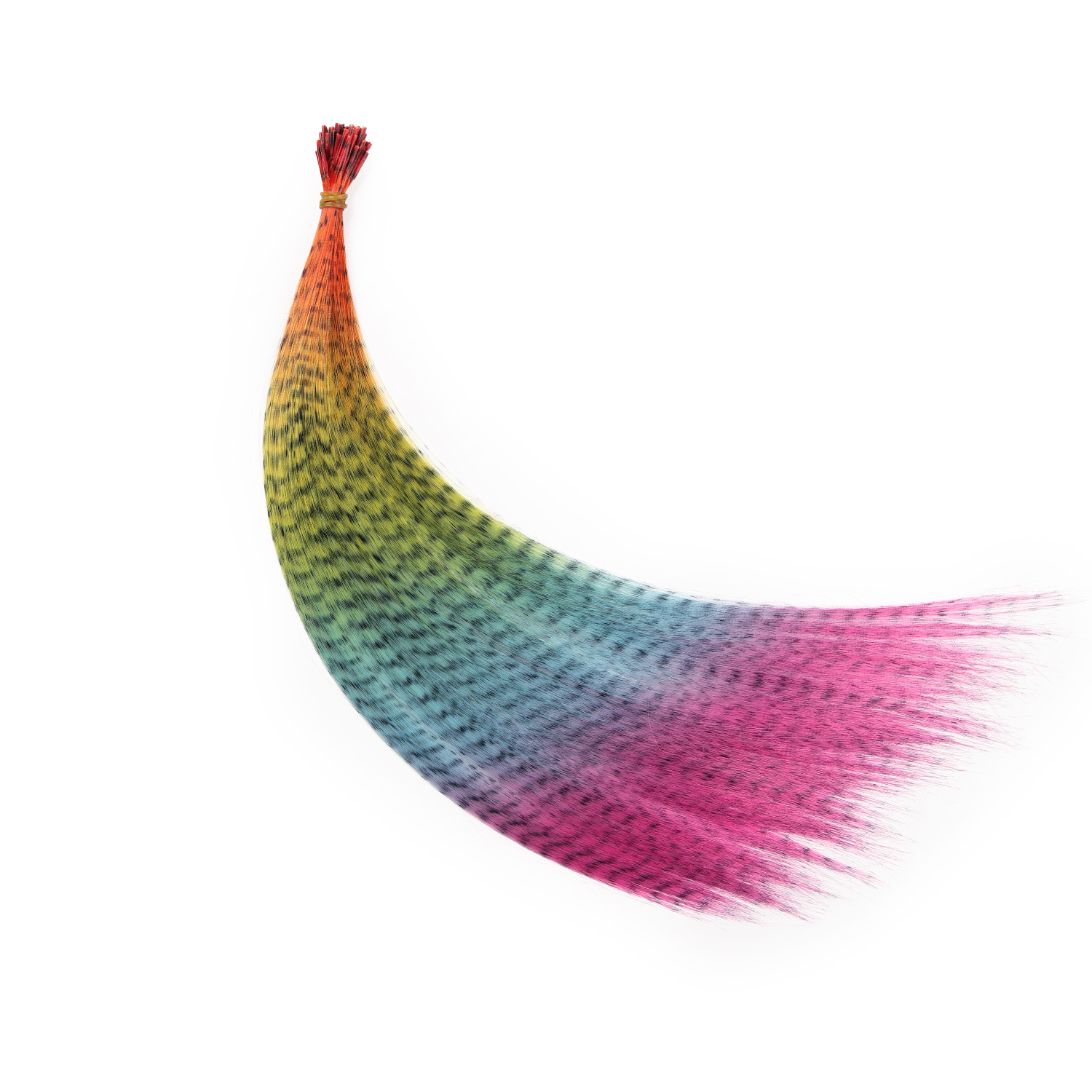 Synthetisch verenhaar Ombre kleur Feather Extensions Regenboog Kleurrijk haar Verenverlenging Lange rechte haarstukken voor meisjes