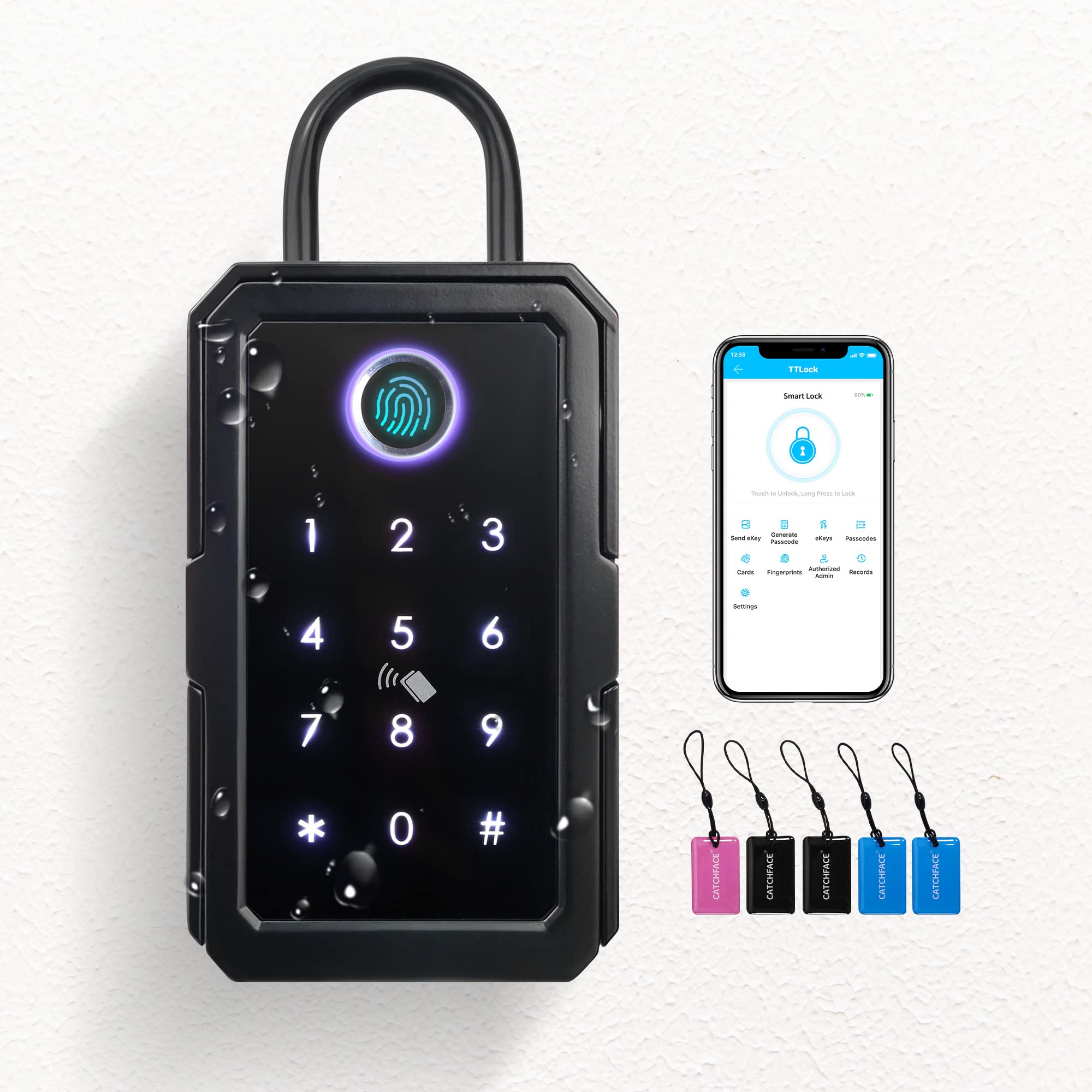 Wasserdichter, sicherer Sicherheits-Intelligentes Passwort-Aufbewahrungsschloss für den Außenbereich, Tuya- oder TTLock-APP-Schlüsselkasten, Diebstahlschutzbox