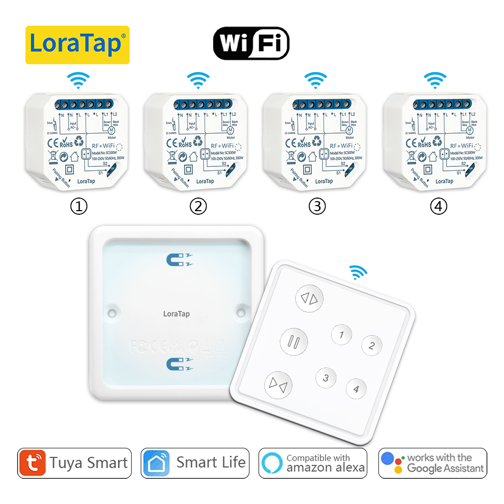 Tuya Smart zasłona rolety silnik do rolet's moduł przekaźnika WiFi pilot ue bezprzewodowy przełącznik 4 kanały do 30m