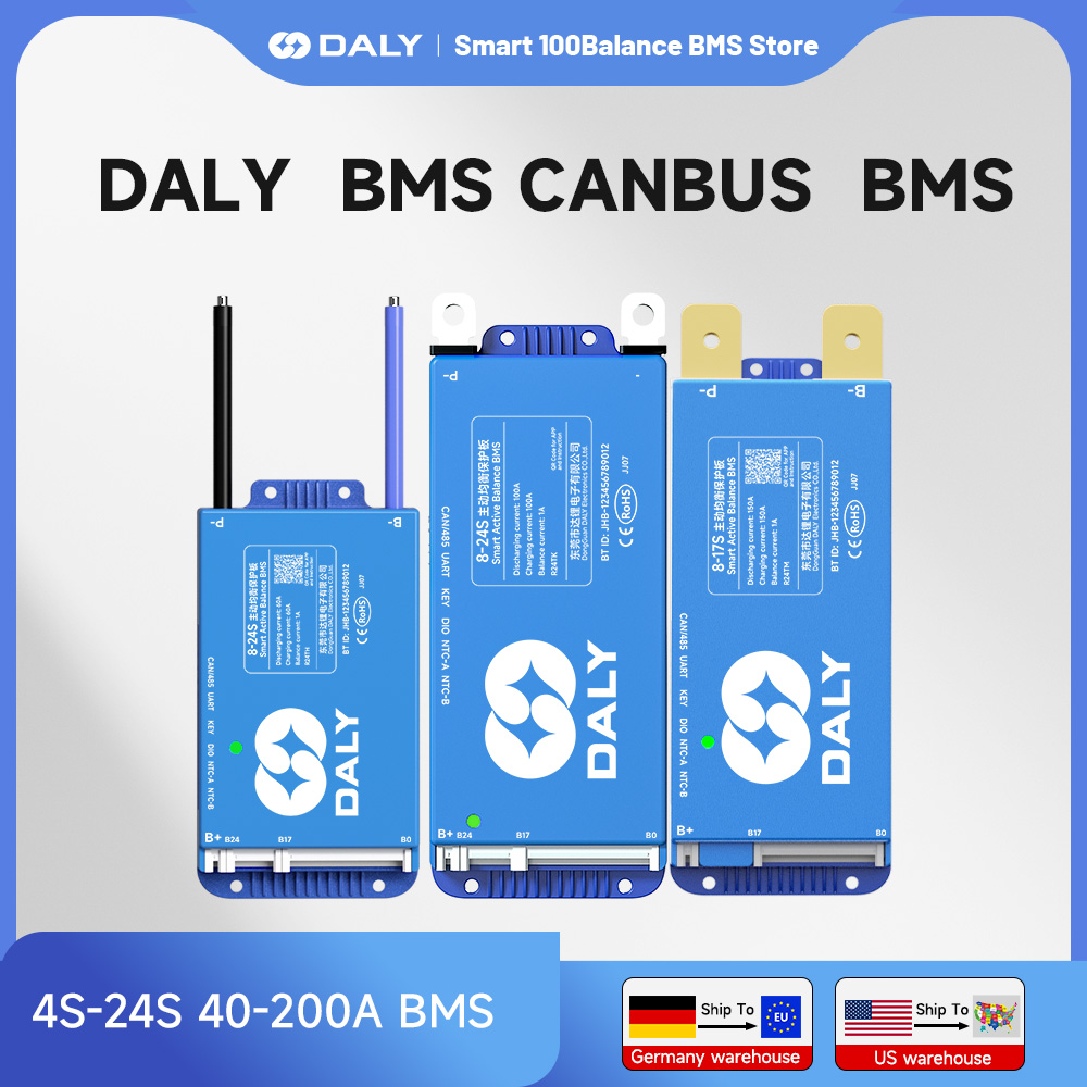 Daly BMS Duitse Smart bms wifi bms Actieve balans bms bluetooth 4S 8S 40A 60A 200A 80A100A 150A Lifepo4 Li-ion jk bms jk lifepo4