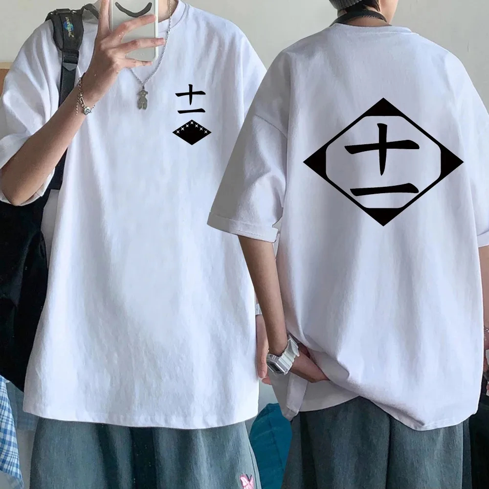 Heißer Verkauf Anime Baumwolle T-Shirt Bleichmittel Cosplay Shirt Zaraki Kenpachi Männer Frauen O-Ausschnitt Kurzarm T-Shirt Mode T-Shirt für Fans