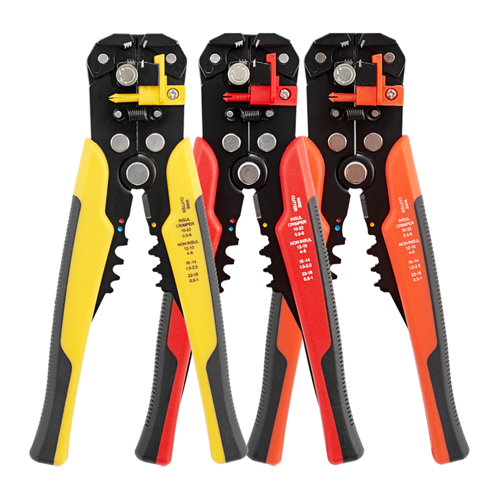 Alicates pelados multifuncionales para corte de Cable, Terminal de engarzado, herramienta manual automática de alta precisión, cortador de cables