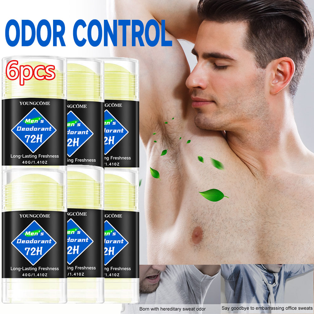 ผู้ชายระงับกลิ่นกาย Stick Anti เหงื่อแห้งกลิ่นหอมยาวนานลบรักแร้กลิ่น Underarm Refresh Sticks Antiperspirant 1/6pcs