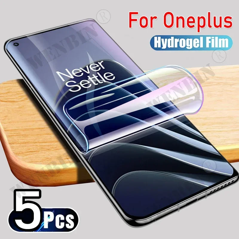 5 шт. гидрогелевая пленка для OnePlus 15 13 12 12R 11 10 9 8 Pro Nord CE 5 4 Lite N300 N200 Заполняющая крышка для экрана