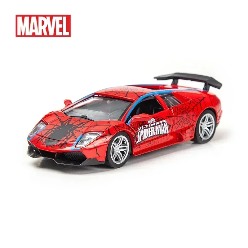 マーベルアベンジャーズ車モデルハルクアイアンマンスパイダーマンキャプテンアメリカ合金ランボルギーニレーシングモデル子供のおもちゃの誕生日プレゼント
