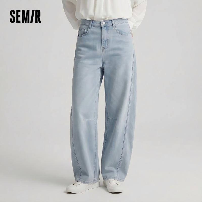 Semir Damesjeans met panelen 2026 3D-cut Tot de grond Koelend Antibacterieel Wijde pijpen Urban Casual Alledaagse stijl Zacht