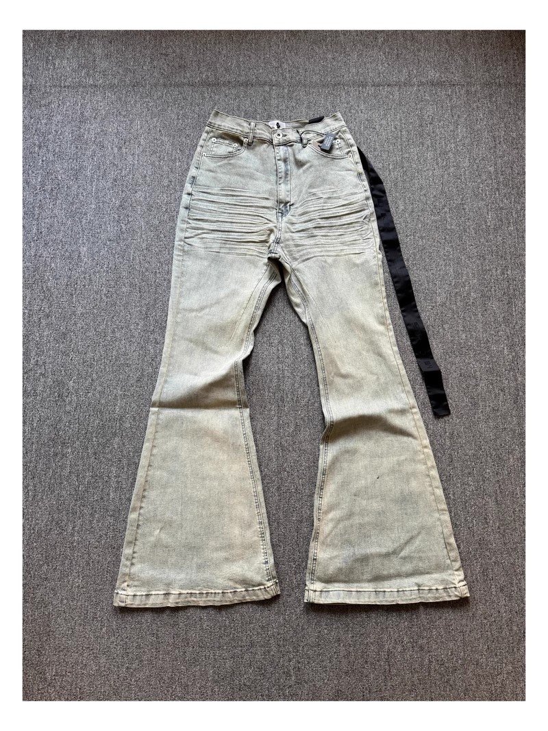 Brand New Rick Washed Blue Zipper Pocket Fit slim fit PANT Jeans Cotton Denim Pants Comfort Casual Jeans Size S M L XL #B4