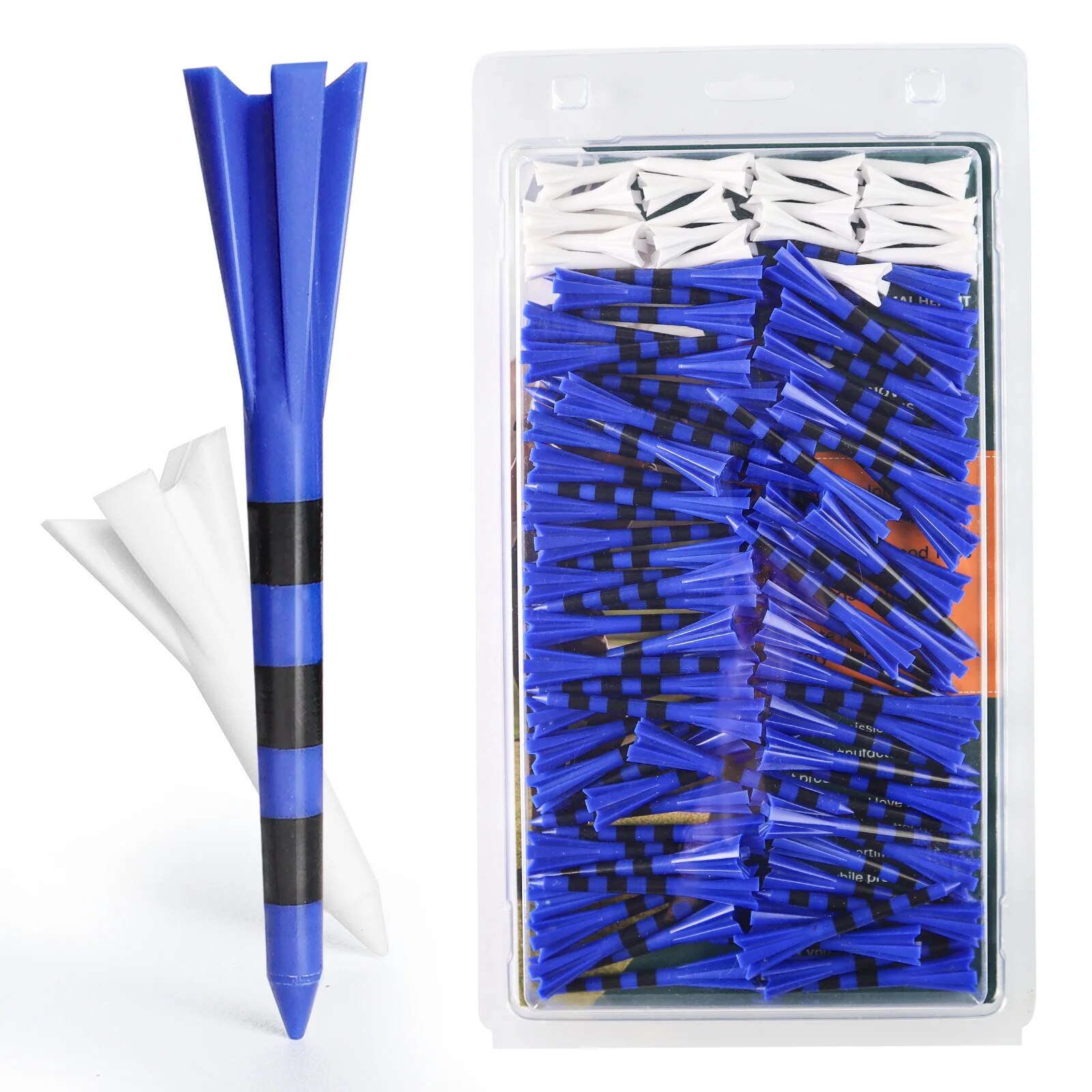 Tees กอล์ฟพลาสติก 5-Prongs เครื่องหมายระบบ 80 Driver Tees 20 เหล็ก HYBRID Tees ผสม 100 ชิ้น/เซ็ตความต้านทานแรงเสียดทานต่ํา