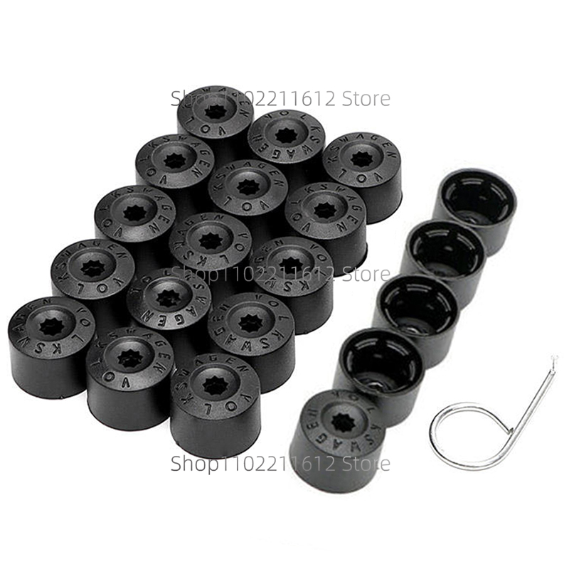 Cubierta de perno de tuerca de cubo de rueda de coche, tapa de tornillos de neumático para VW Polo Tiguan Golf MK4 Passat B6 CC Seat Leon Ibiza, accesorios exteriores de coche