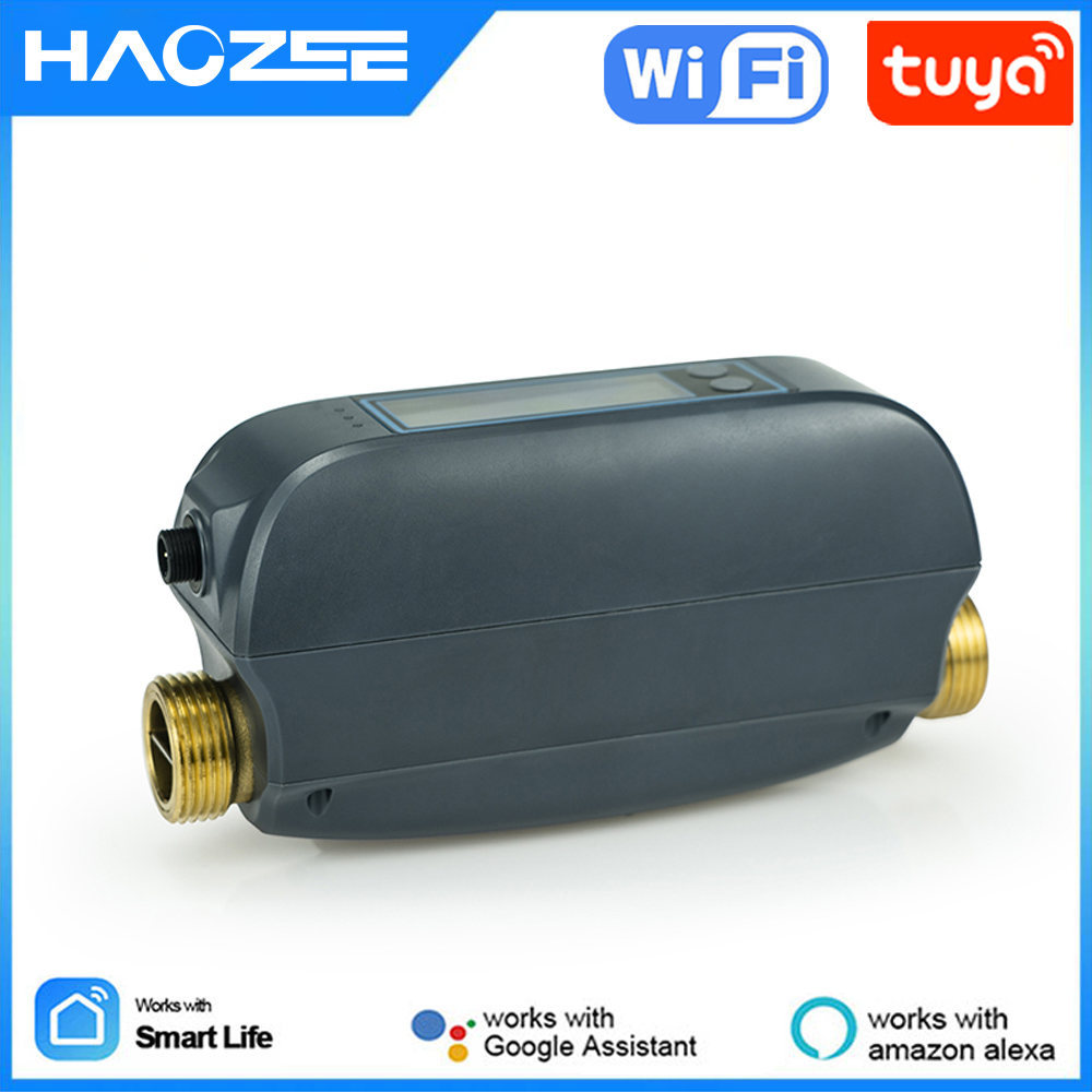 Tuya Smart WiFi Wasserventil Wasserdurchflussrate und Wasserzähler Abschaltung Ein/Aus Fernbedienung Echtzeitanzeige