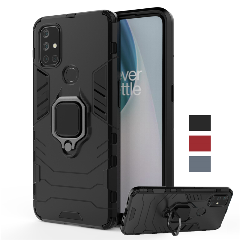Для Oneplus Nord N10 5G Чехол ТПУ Бампер Магнитное Кольцо Держатель Силиконовая Броня Задняя Крышка One Plus Nord N10 Чехол Для Телефона Nord N10 5G
