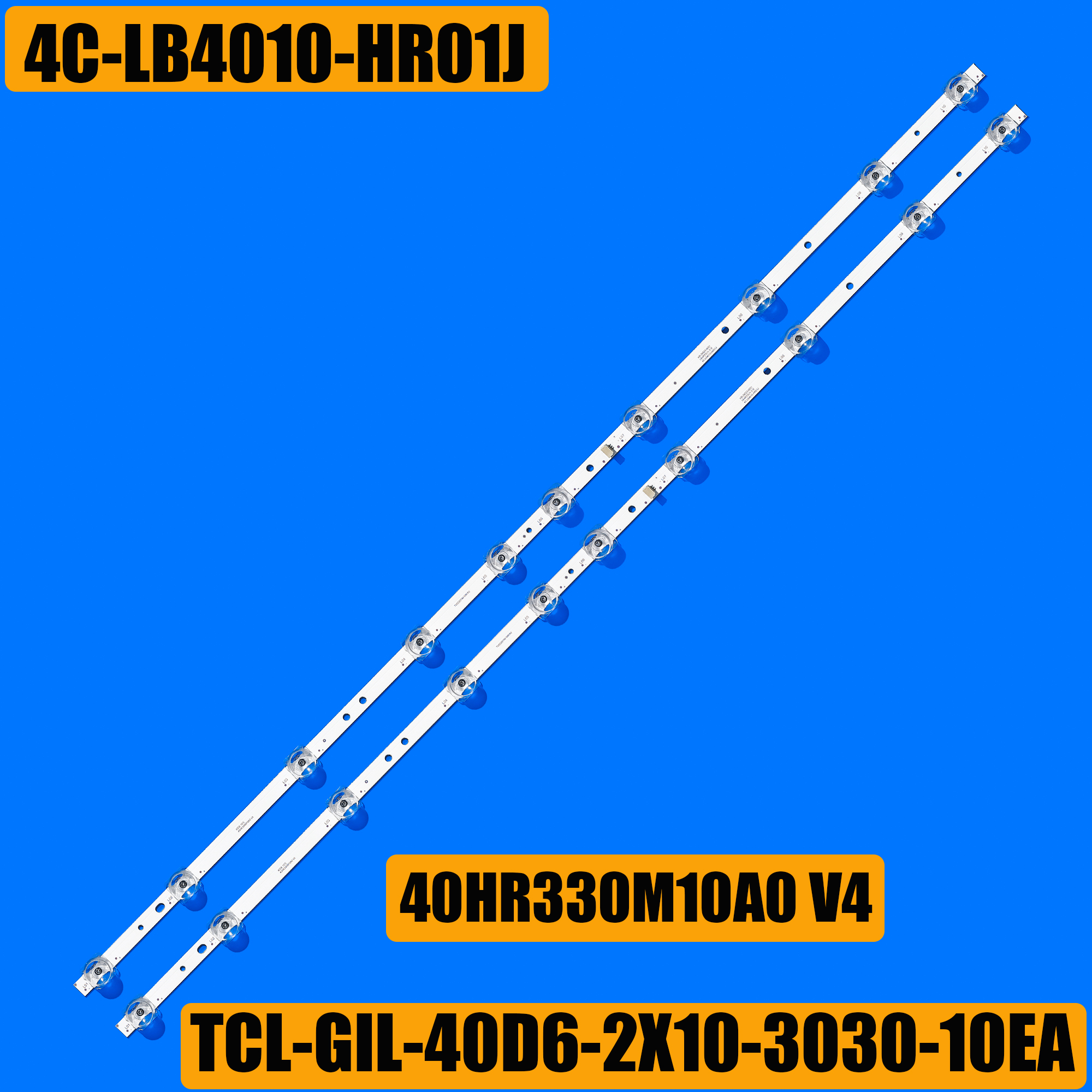 LED-Hintergrundbeleuchtungsstreifen für 40D3000 40S6500FS 40S6500 40F6F 40L2F 40S2 40A260 40D6 40S6500FS L40S6400 TCL-GIC-740D6-2X10-3030-10EA