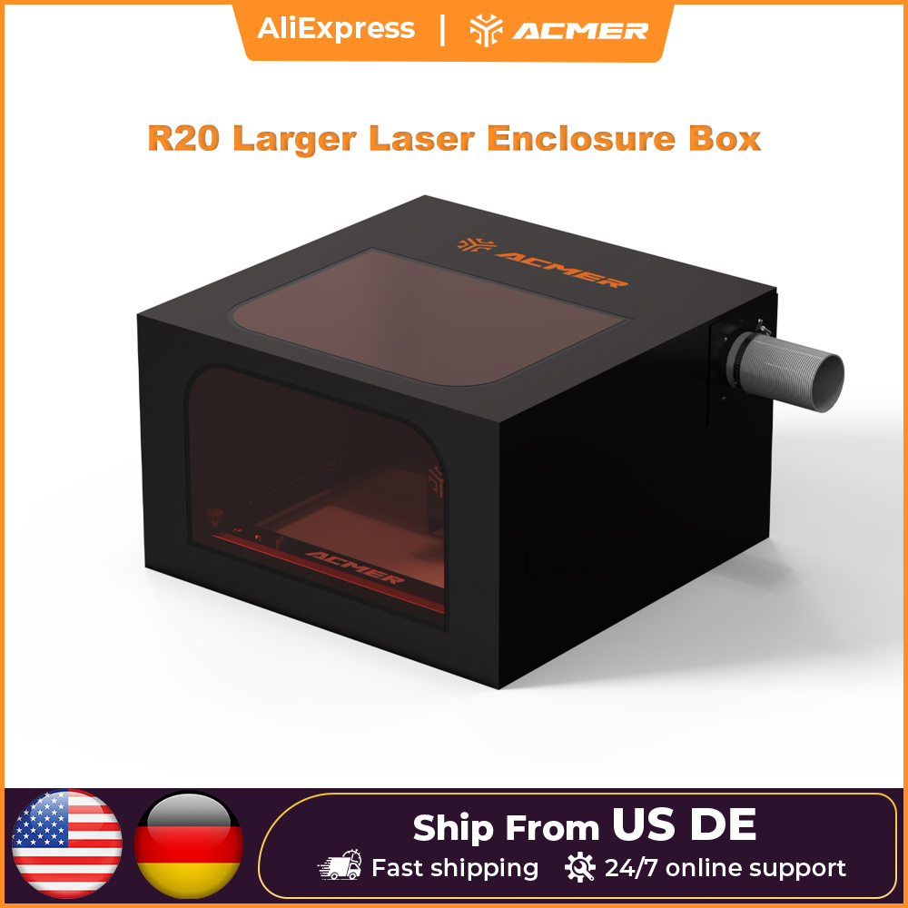 Obudowa ochronna laseru ACMER R20, wentylacja ochronna laseru, ognioodporna, pyłoszczelna, wodoodporna, osłona ochronna do grawerowania laserowego