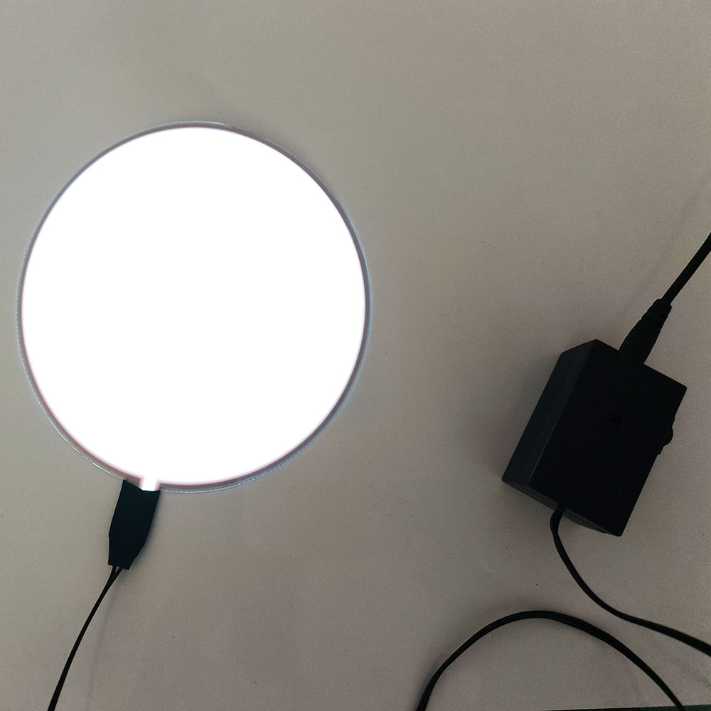 9cm 11cm 13cm 14cm 16cm 18cm 22cm 29cm 40cm 50cm Panel de retroiluminación circular EL hoja El placa adhesiva para coche lámina + inversor DC 12V