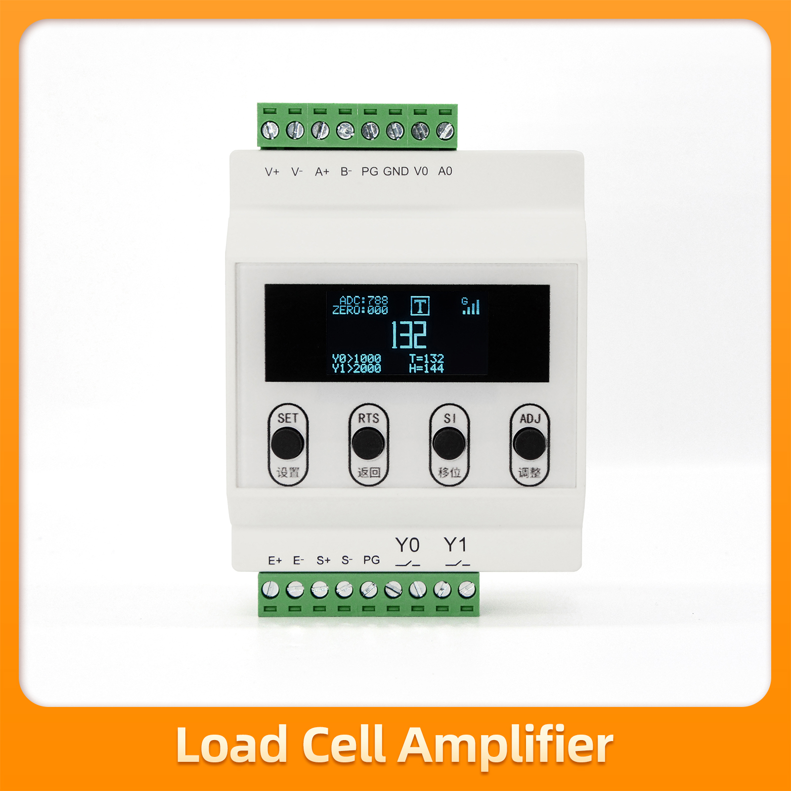 Load Cell Transmitter, Load Cell Versterker Weegsensor Transmitter Uitgang 0-5V 0-10V 4-20mA, Analoge Uitgang