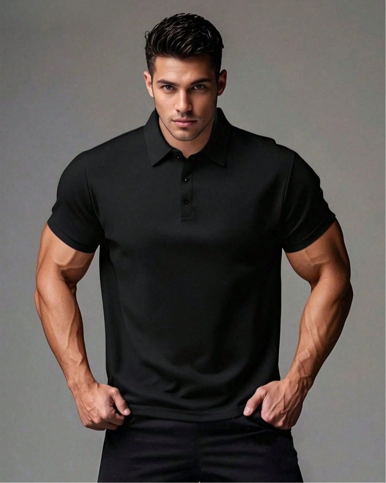Camisa Polo Casual Masculina Respirável Estilo Boyfriend Verão Hip Hop Roupas Masculinas Casual Diário Polo Harajuku Y2k