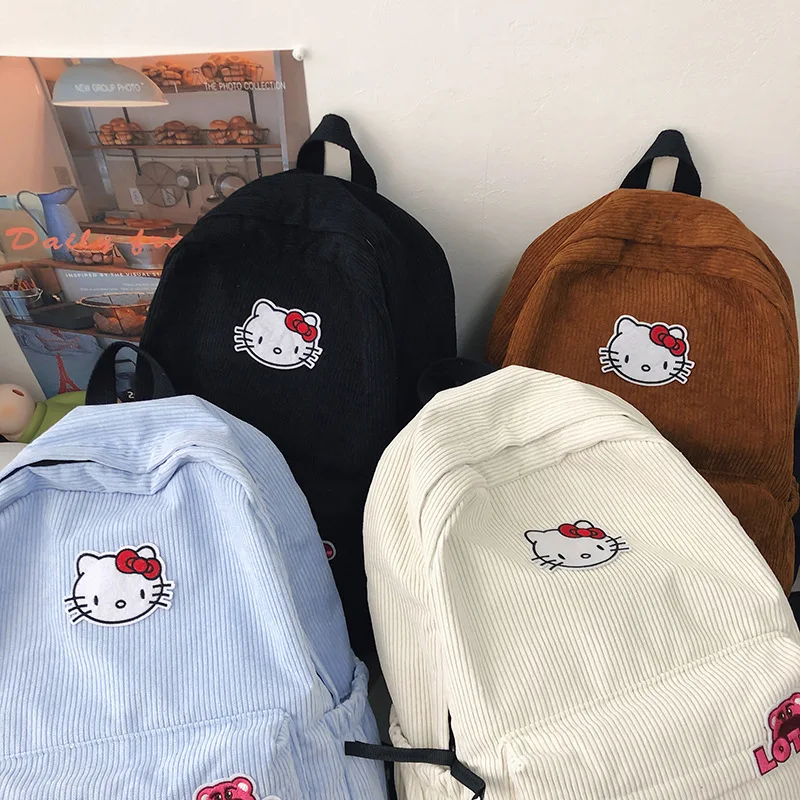 Sanrio Hello Kitty Schultasche Cartoon süßes Mädchen Herz japanische Ins weiche Mädchen große Kapazität Nischendesign College Wind Rucksack