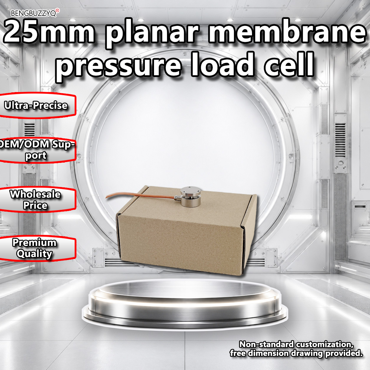 25mm Platte Type Load Cell 20kg 50kg 100kg 200kg 500kg 1t 2t Micro Compressie Druksensor Legering Staal Weegsensor